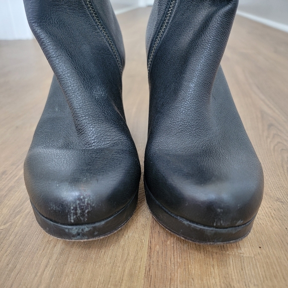 Eileen Fisher women's Ivy leather motorcycle boots, size 9 - Picture 8 of 11